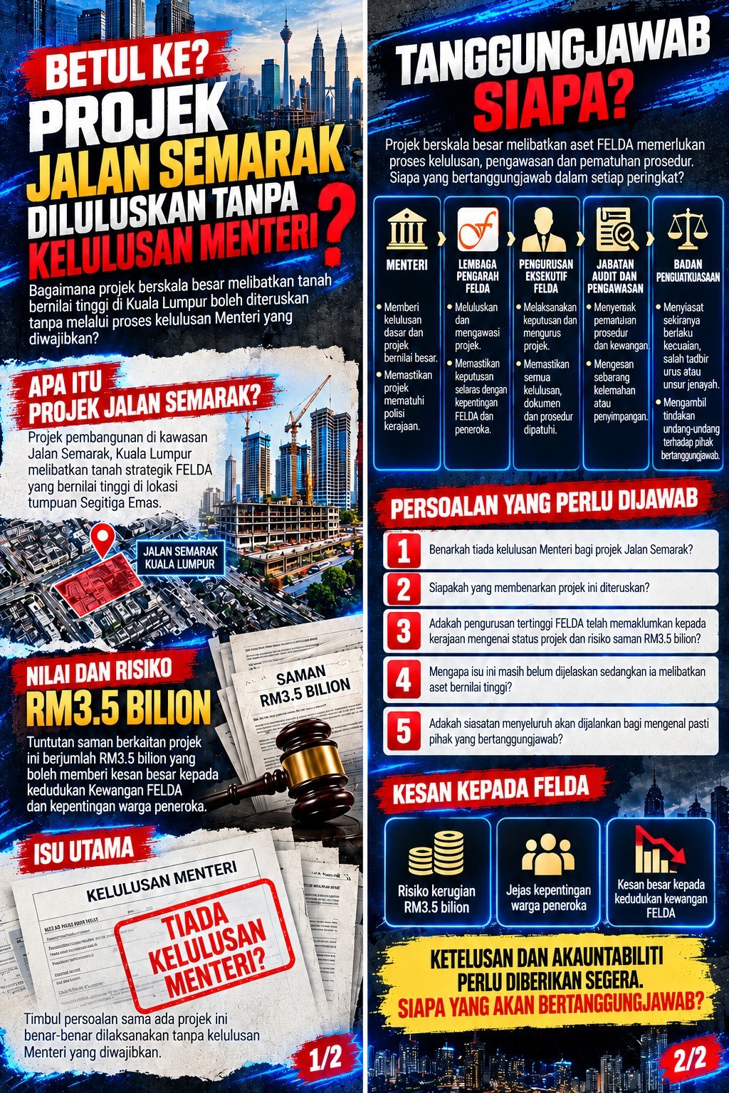 Projek Jalan Semarak dan persoalan kelulusan FELDA