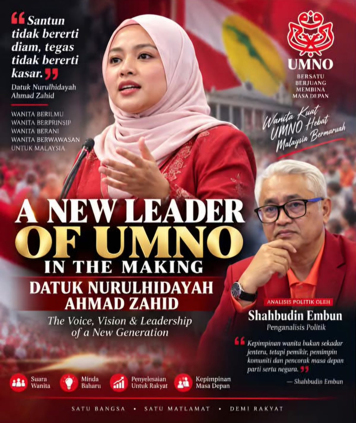 Wanita UMNO Santun Tidak Bererti Diam